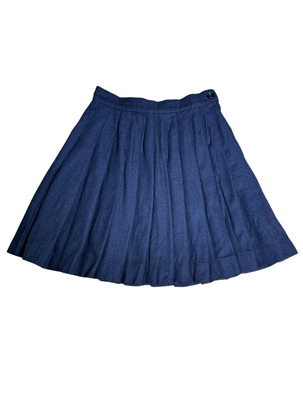 Vintage Byblos Womens Black Pleated Wool Blend Mini Skirt Made In Italy‎ Size 40